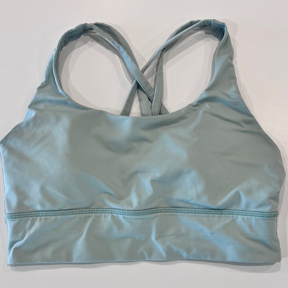 LuLuLemon Energy Longline Bra in color "Hazy Jade" - SIZE 8